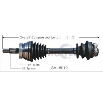 1987 Saab 9000 CV Axle Shaft Front Left TrakMotive SA8012 image 1 of 3