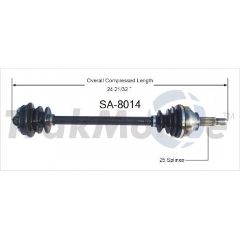 1987 Saab 900 CV Axle Shaft Front Right TrakMotive SA8014 image 1 of 3
