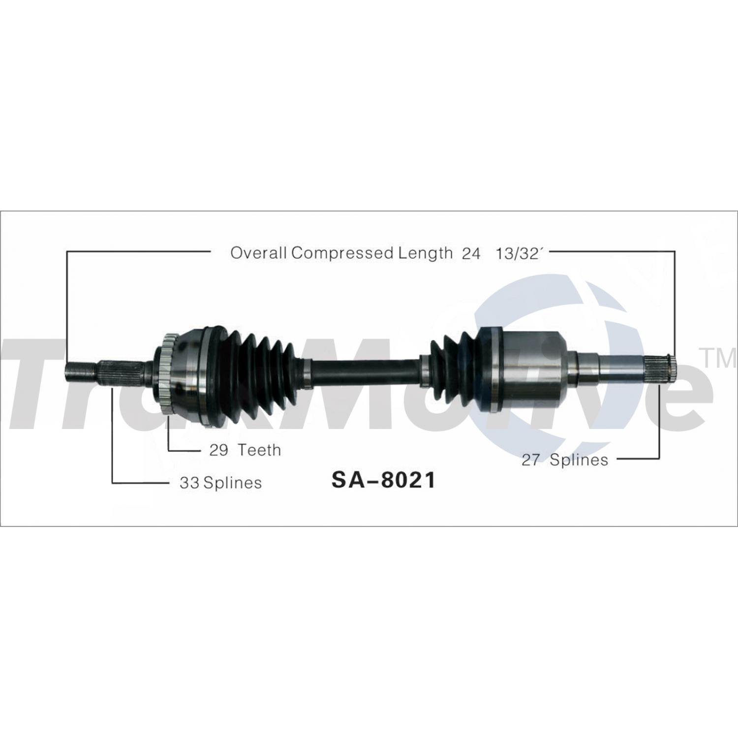 TrakMotive SA8021 - CV Axle Shaft TrakMotive SA8021 CV Axle Shaft product image 1 of 3