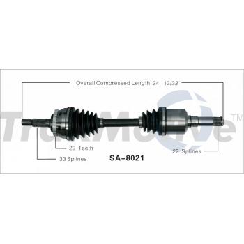2001 Saab 9-5 CV Axle Shaft Front Left TrakMotive SA8021 image 1 of 3