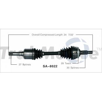 2003 Saab 9-5 CV Axle Shaft