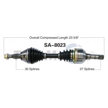 2008 Saab 9-3 CV Axle Shaft Front Left TrakMotive SA8023 image 1 of 3