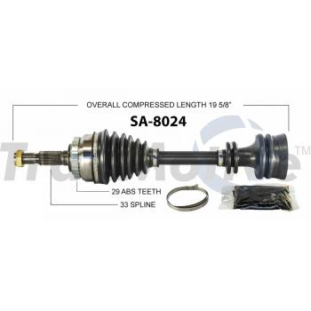 1999 Saab 9-3 CV Axle Shaft Front Left TrakMotive SA8024 image 1 of 3