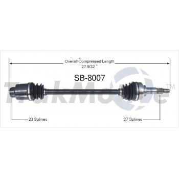 1989 Subaru Justy CV Axle Shaft Front Right TrakMotive SB8007 image 1 of 3