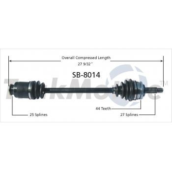 2004 Subaru Impreza CV Axle Shaft Front Left TrakMotive SB8014 image 1 of 3