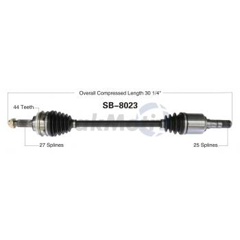 2006 Saab 9-2X CV Axle Shaft Front Left TrakMotive SB8023 image 1 of 3