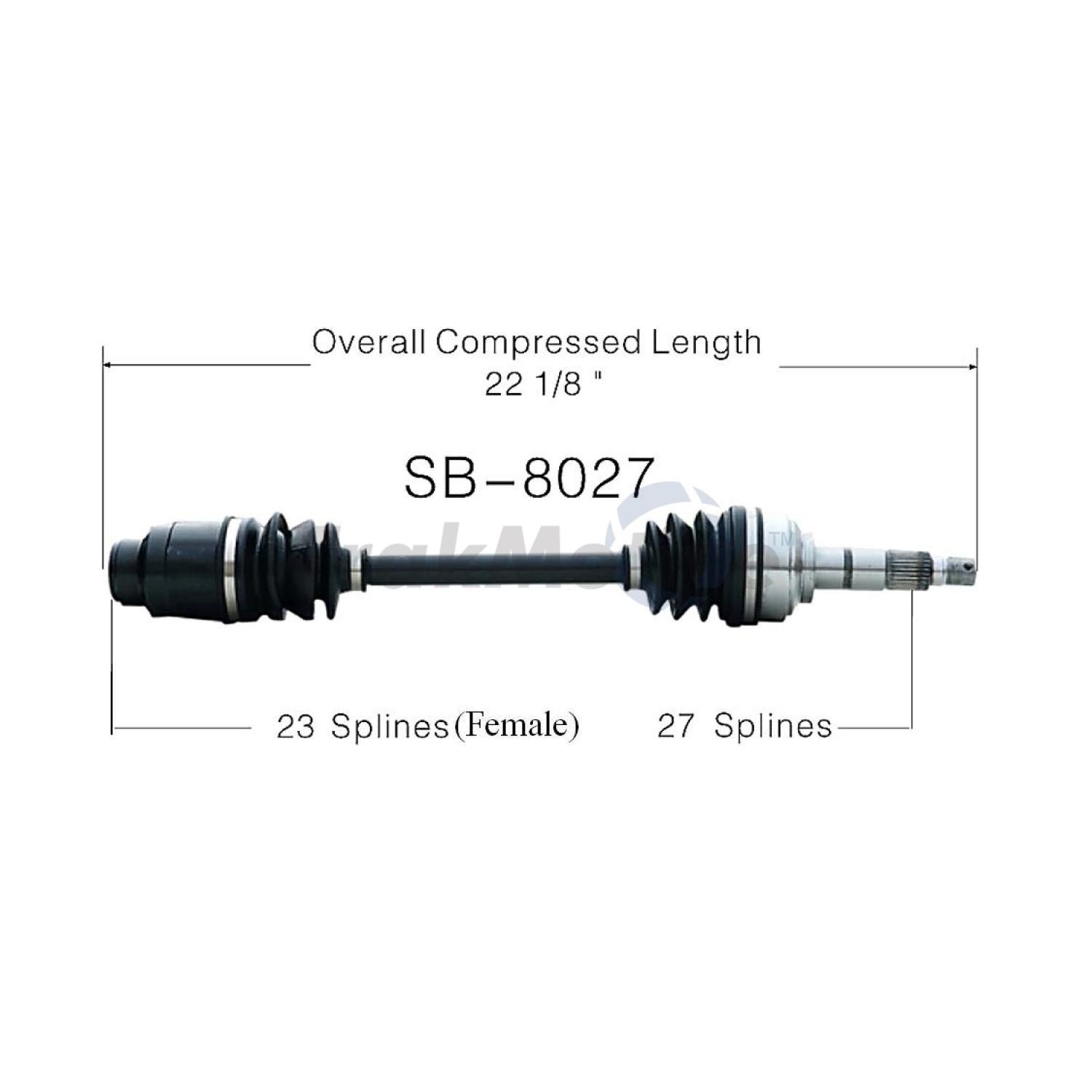 TrakMotive SB8027 - CV Axle Shaft TrakMotive SB8027 CV Axle Shaft product image 1 of 3