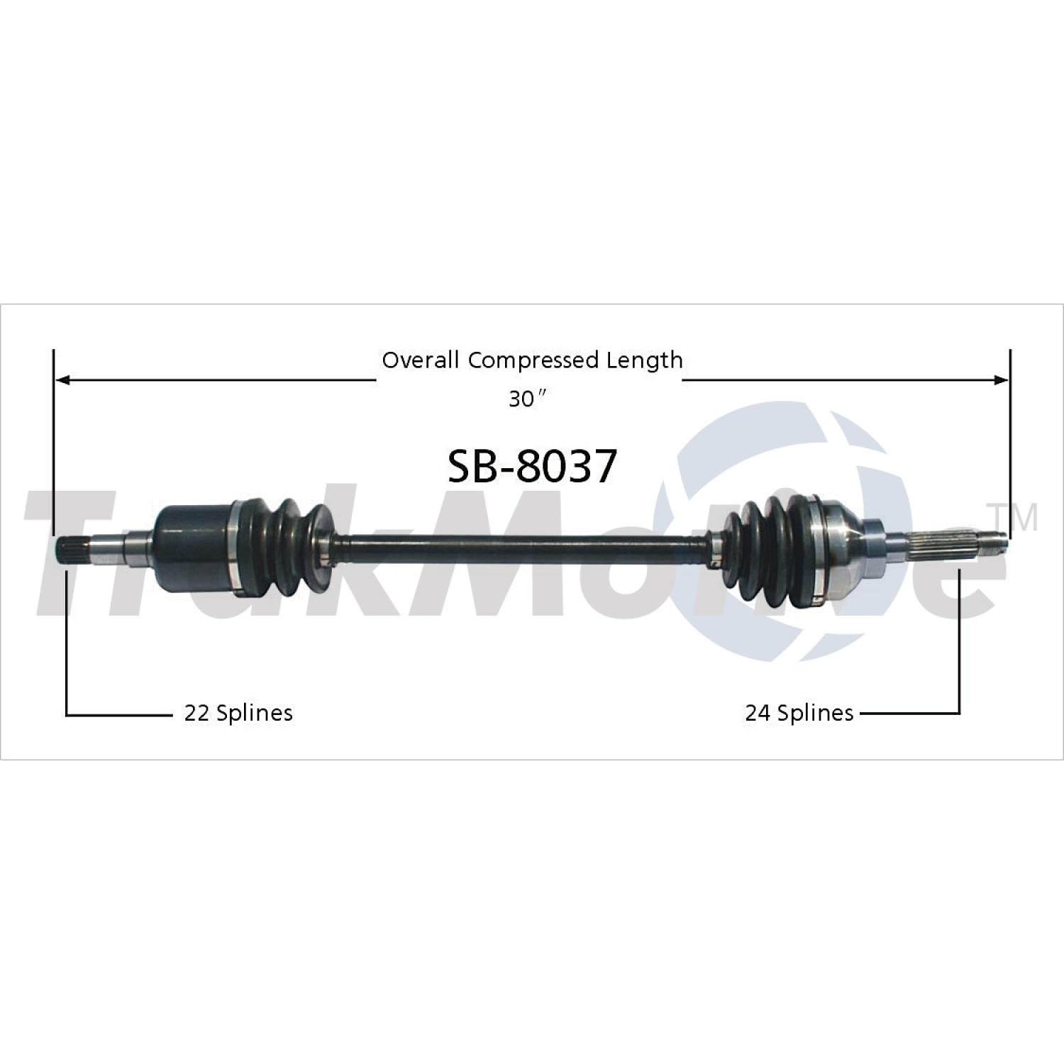 TrakMotive SB8037 - CV Axle Shaft TrakMotive SB8037 CV Axle Shaft product image 1 of 3