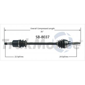 1999 Subaru Legacy CV Axle Shaft Rear Left TrakMotive SB8037 image 1 of 3