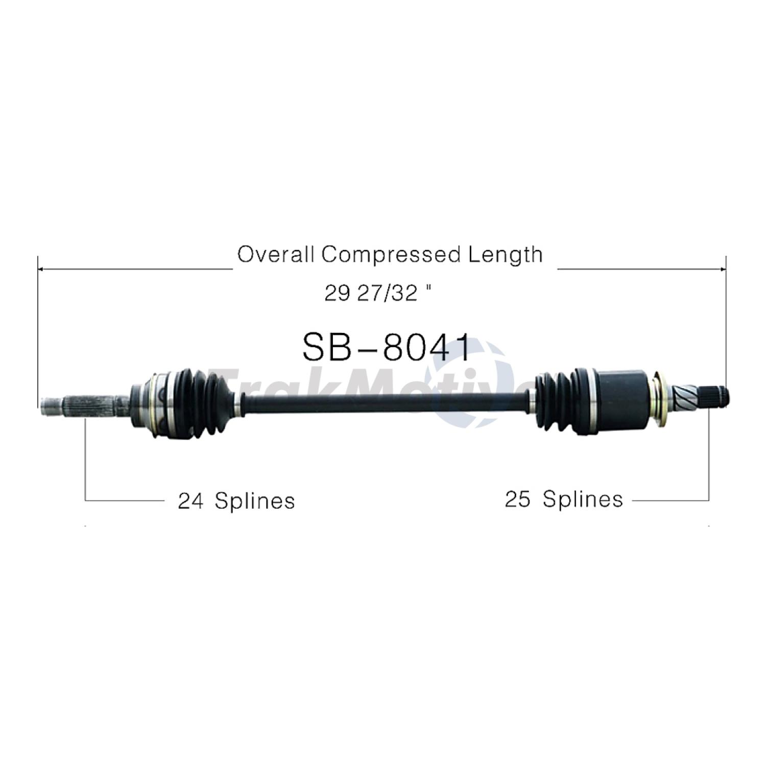 TrakMotive SB8041 - CV Axle Shaft TrakMotive SB8041 CV Axle Shaft product image 1 of 3
