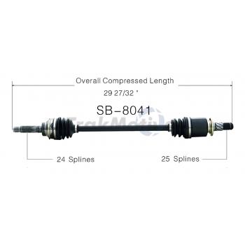 1999 Subaru Legacy CV Axle Shaft Rear Left TrakMotive SB8041 image 1 of 3