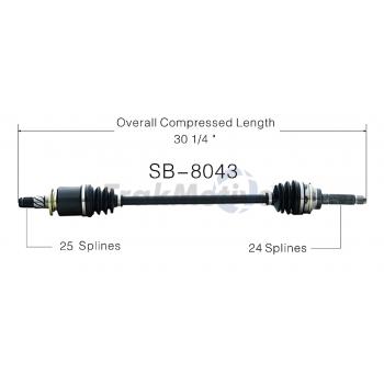1999 Subaru Legacy CV Axle Shaft Rear Right TrakMotive SB8043 image 1 of 3