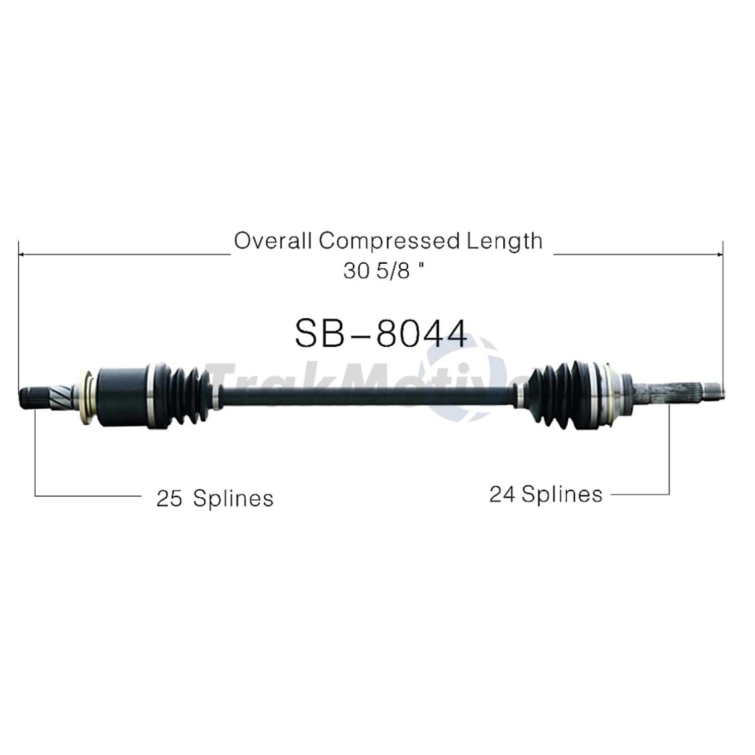 TrakMotive SB8044 - CV Axle Shaft TrakMotive SB8044 CV Axle Shaft product image 1 of 3