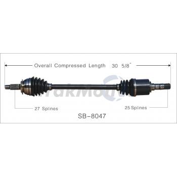 2008 Subaru Legacy CV Axle Shaft Front Left TrakMotive SB8047 image 1 of 3