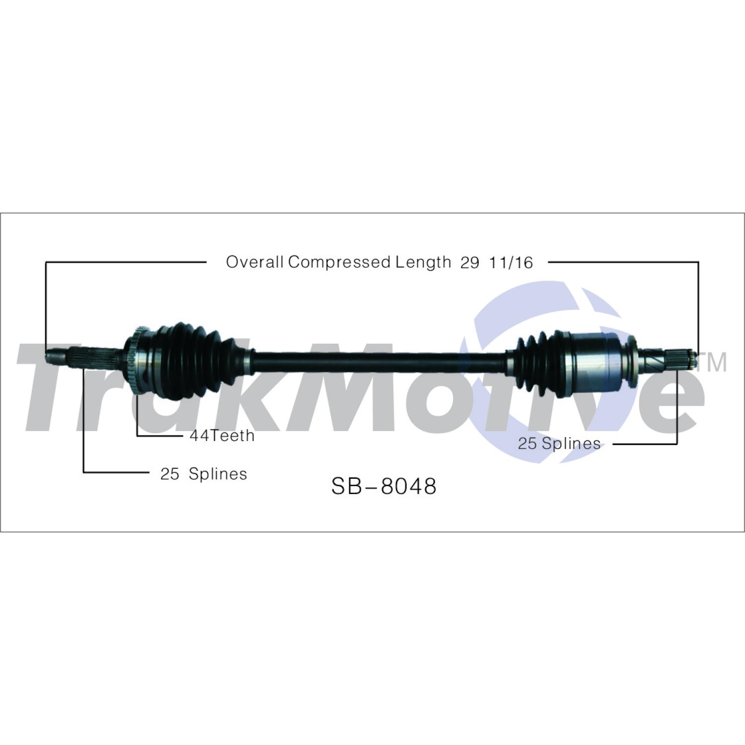 TrakMotive SB8048 - CV Axle Shaft TrakMotive SB8048 CV Axle Shaft product image 1 of 3