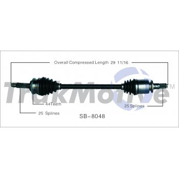 2000 Subaru Legacy CV Axle Shaft Rear Left TrakMotive SB8048 image 1 of 3
