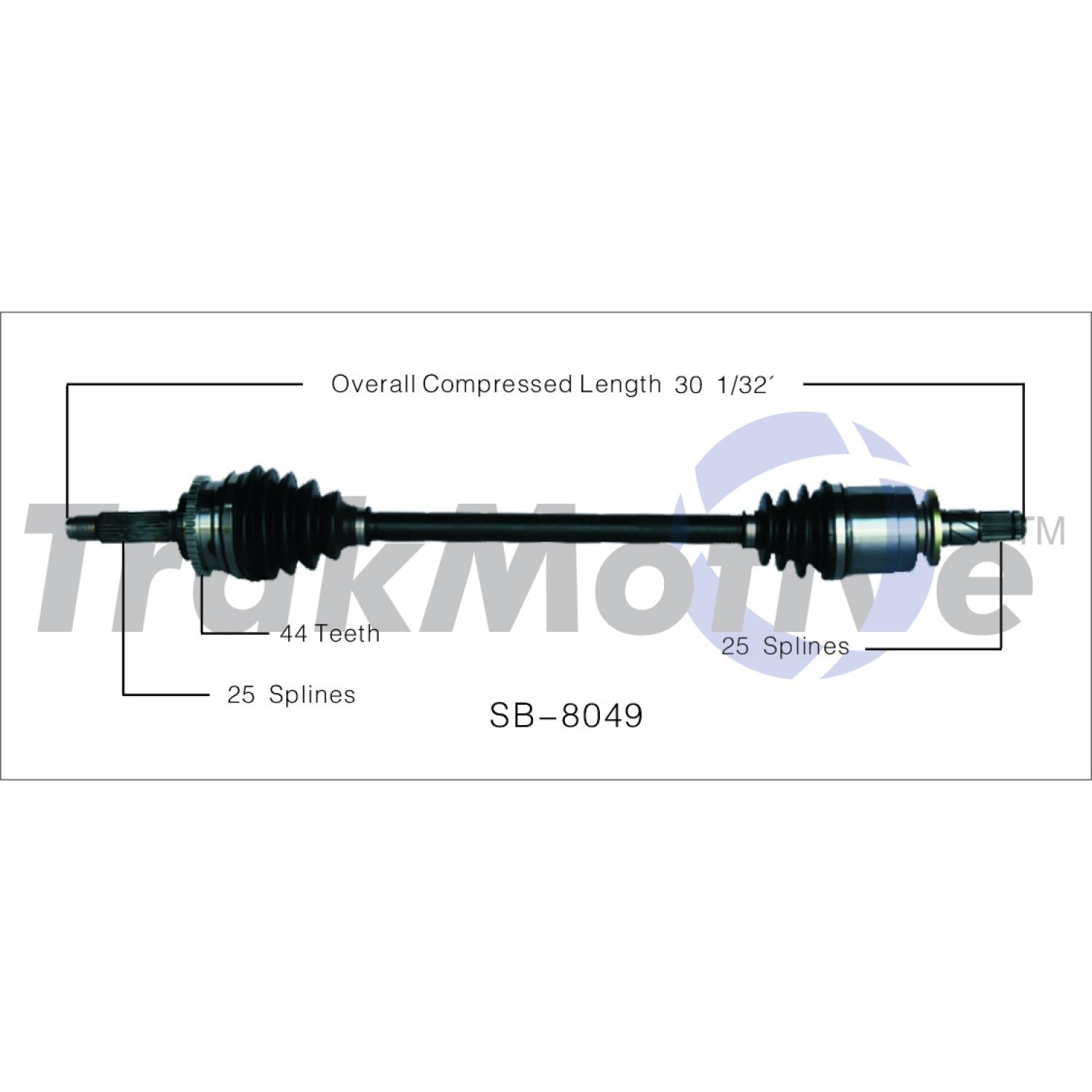 TrakMotive SB8049 CV Axle Shaft product image 1 of 3