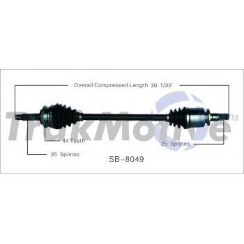 2002 Subaru Legacy CV Axle Shaft Rear Left TrakMotive SB8049 image 1 of 3