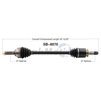 2006 Subaru Impreza CV Axle Shaft Rear Left TrakMotive SB8070 image 1 of 3