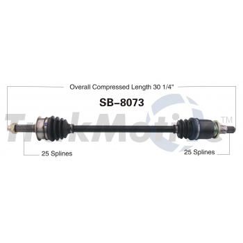 2008 Subaru Legacy CV Axle Shaft Rear Left TrakMotive SB8073 image 1 of 3