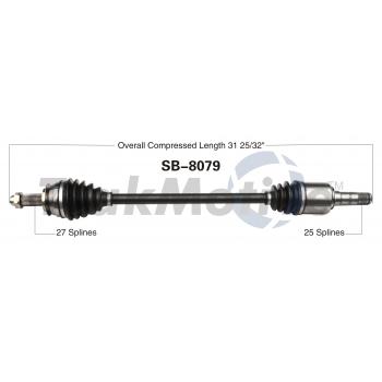 2014 Subaru Outback CV Axle Shaft Front Left TrakMotive SB8079 image 1 of 3