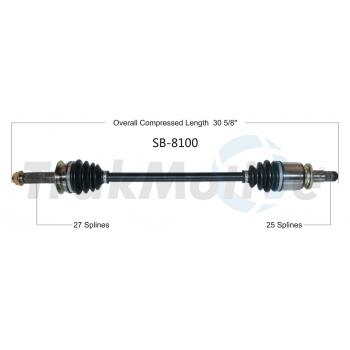 2014 Subaru Impreza CV Axle Shaft Rear Left TrakMotive SB8100 image 1 of 3
