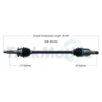 2014 Subaru Impreza CV Axle Shaft Rear Left TrakMotive SB8101 image 1 of 3