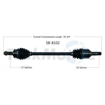 2014 Subaru Impreza CV Axle Shaft Front Left TrakMotive SB8102 image 1 of 3