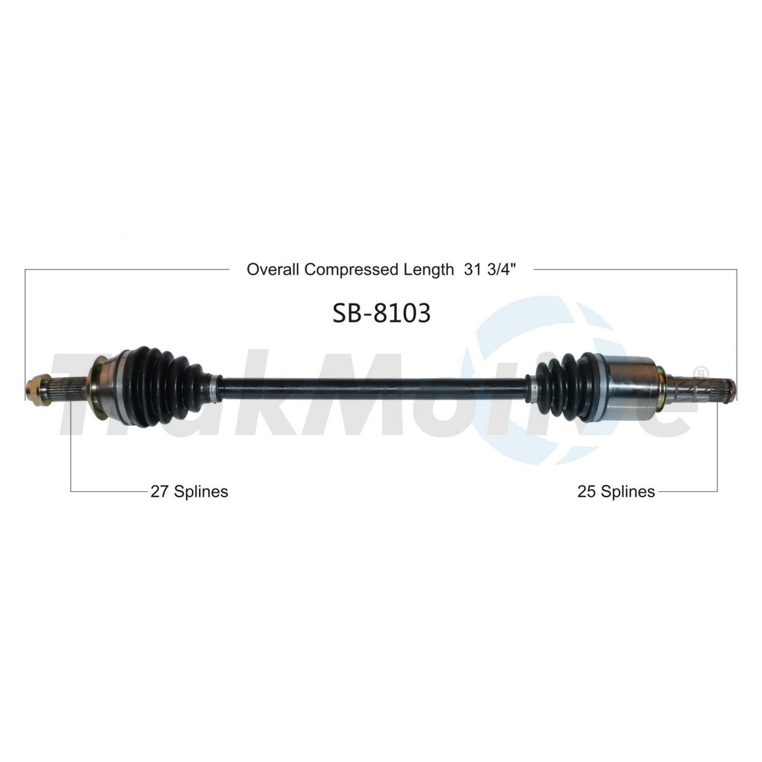 TrakMotive SB8103 - CV Axle Shaft TrakMotive SB8103 CV Axle Shaft product image 1 of 3
