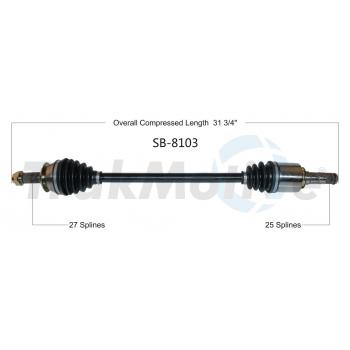 2018 Subaru Forester CV Axle Shaft Front Left TrakMotive SB8103 image 1 of 3