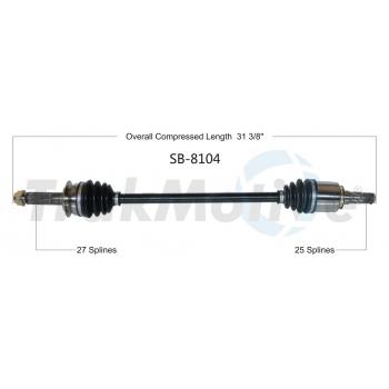 2015 Subaru XV Crosstrek CV Axle Shaft Rear Left TrakMotive SB8104 image 1 of 3