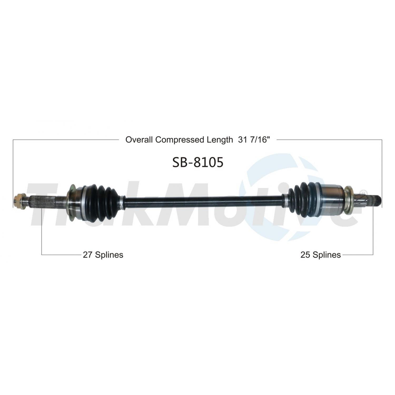 TrakMotive SB8105 - CV Axle Shaft TrakMotive SB8105 CV Axle Shaft product image 1 of 3