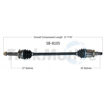 2018 Subaru Forester CV Axle Shaft Rear Left TrakMotive SB8105 image 1 of 3