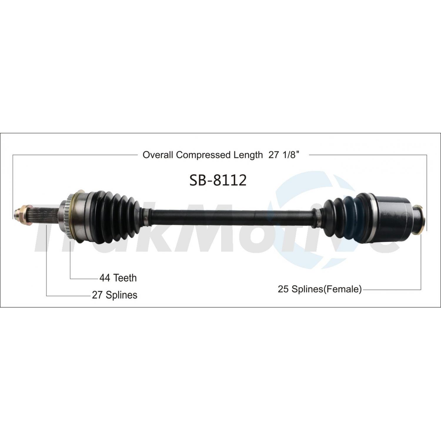 TrakMotive SB8112 - CV Axle Shaft TrakMotive SB8112 CV Axle Shaft product image 1 of 3