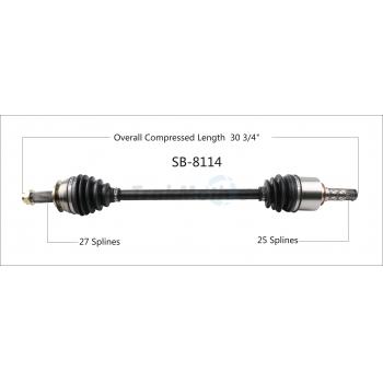 2014 Subaru Impreza CV Axle Shaft Front Left TrakMotive SB8114 image 1 of 3