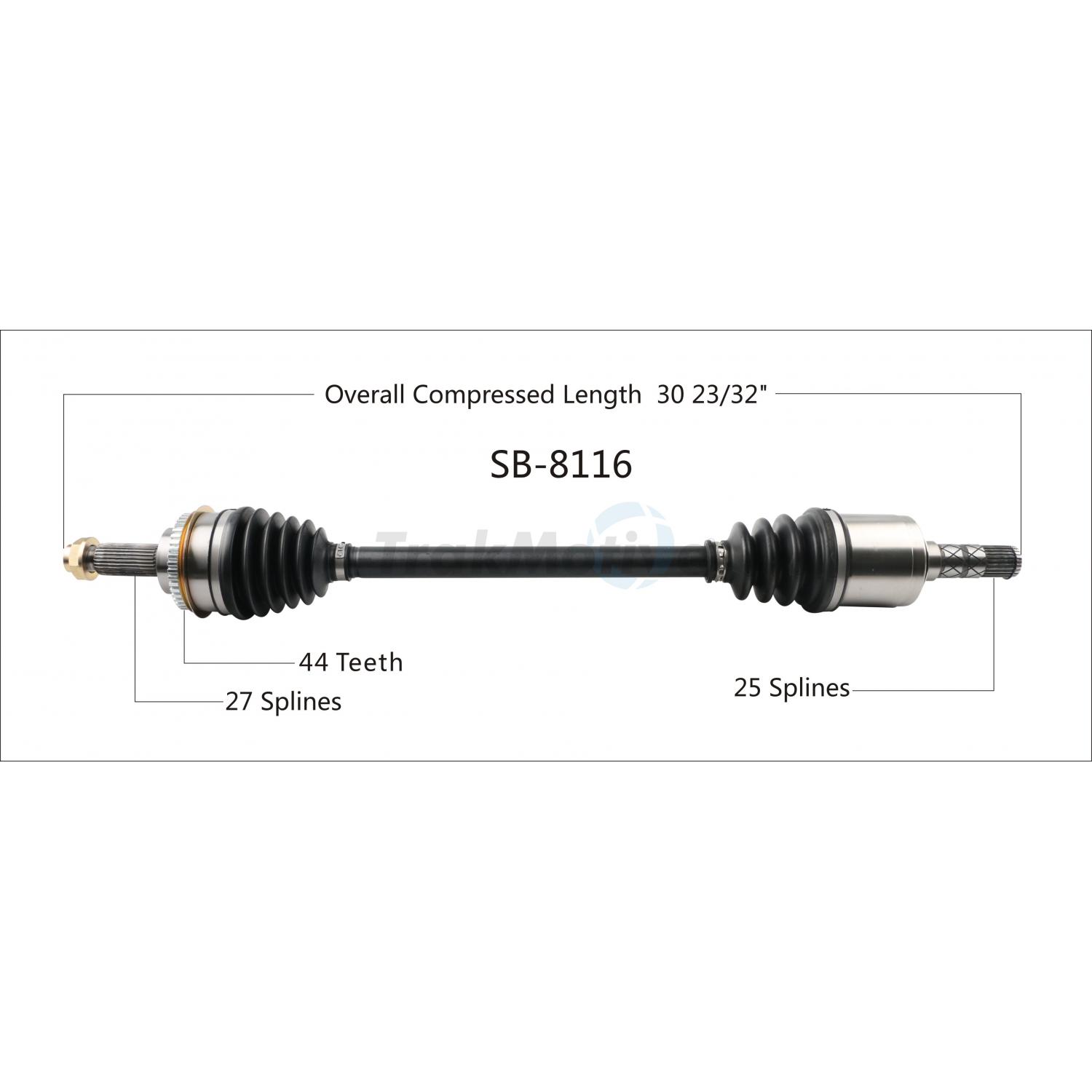 TrakMotive SB8116 CV Axle Shaft product image 1 of 3