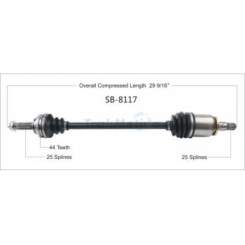 2006 Subaru Baja CV Axle Shaft Rear Left TrakMotive SB8117 image 1 of 3