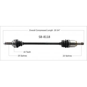 2006 Subaru Baja CV Axle Shaft Rear Left TrakMotive SB8118 image 1 of 3