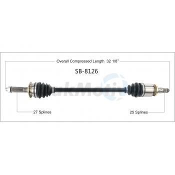 2018 Subaru Legacy CV Axle Shaft Rear Left TrakMotive SB8126 image 1 of 3