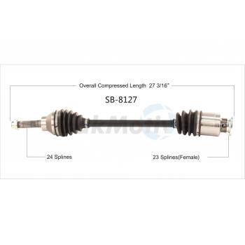 1994 Subaru Legacy CV Axle Shaft Rear Right TrakMotive SB8127 image 1 of 3