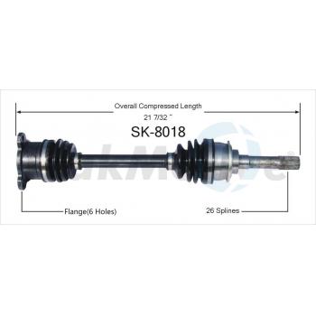 2005 Suzuki XL-7 CV Axle Shaft Front Left TrakMotive SK8018 image 1 of 3