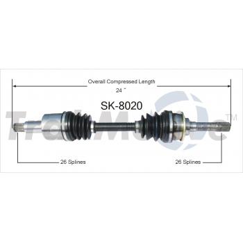 2004 Chevrolet Tracker CV Axle Shaft Front Right TrakMotive SK8020 image 1 of 3