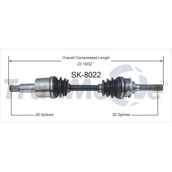 1997 Pontiac Sunrunner CV Axle Shaft Front Right TrakMotive SK8022 image 1 of 3