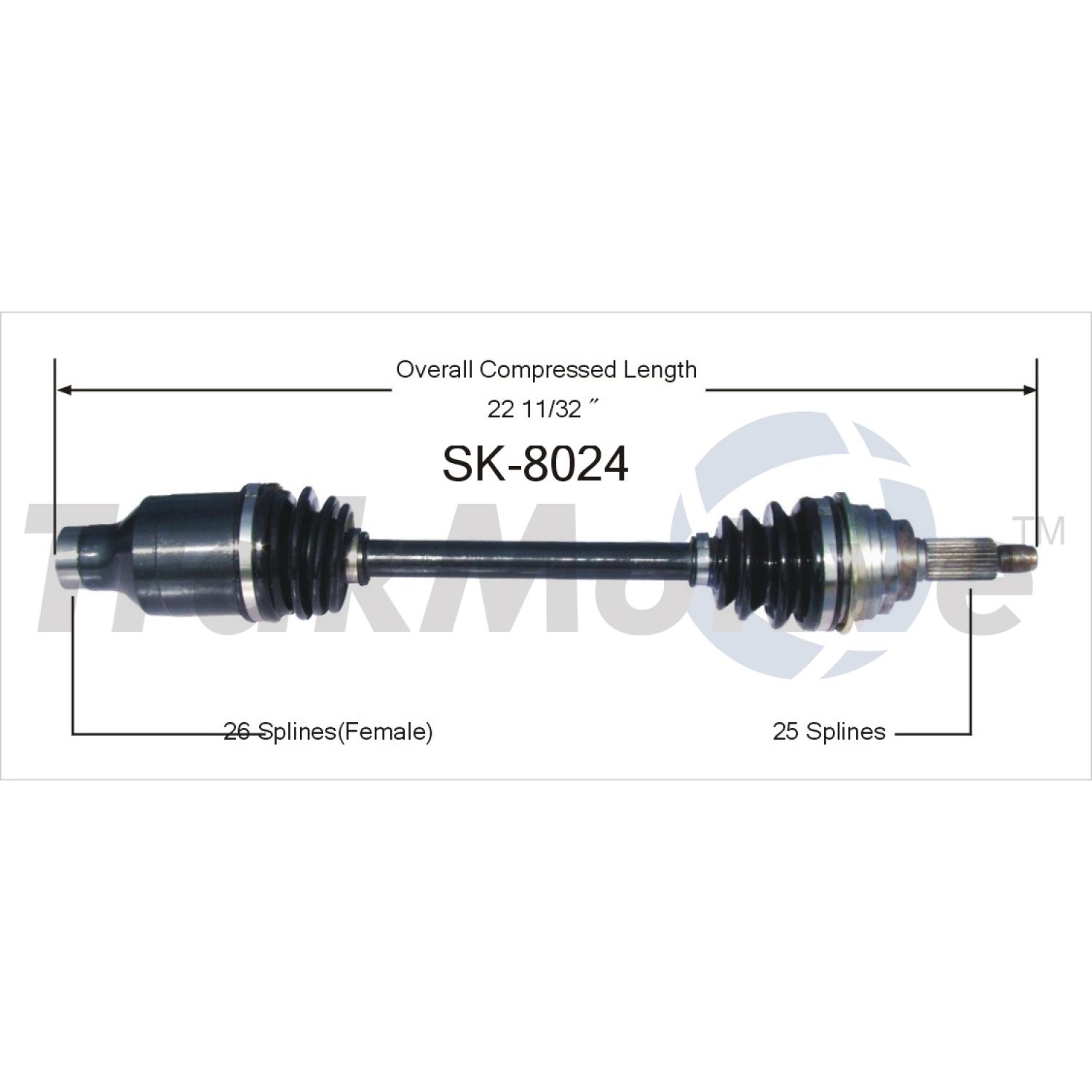 TrakMotive SK8024 - CV Axle Shaft TrakMotive SK8024 CV Axle Shaft product image 1 of 3