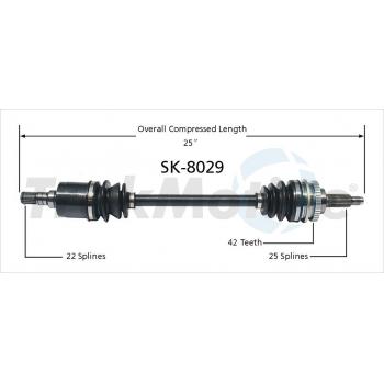 1999 Suzuki Esteem CV Axle Shaft Front Left TrakMotive SK8029 image 1 of 3