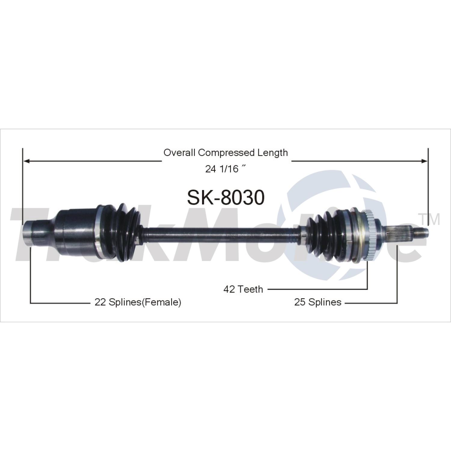 TrakMotive SK8030 - CV Axle Shaft TrakMotive SK8030 CV Axle Shaft product image 1 of 3