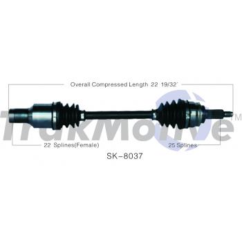 1993 Suzuki Swift CV Axle Shaft Front Right TrakMotive SK8037 image 1 of 3