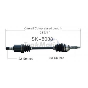 1993 Suzuki Swift CV Axle Shaft Front Left TrakMotive SK8038 image 1 of 3