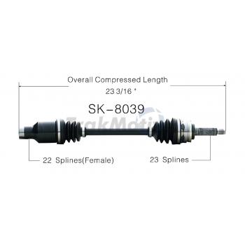 1993 Suzuki Swift CV Axle Shaft Front Right TrakMotive SK8039 image 1 of 3