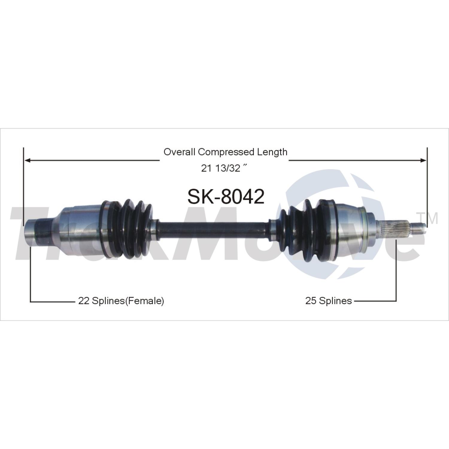 TrakMotive SK8042 - CV Axle Shaft TrakMotive SK8042 CV Axle Shaft product image 1 of 3